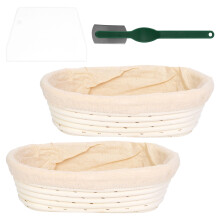 Banneton Bread Proofing Baskets - Round Banneton Sourdough Proving Baskets Natural Rattan Proofing Bread Basket Tools