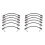 12 Packs 16cm Guitar Effect Pedal Flat Patch Cables Instrument Guitar Pedal Cable Connectors Patch Cable Black 1