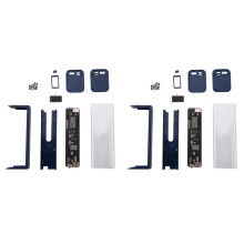 2X Oplaadbare Batterijensets Hoofdbord en Behuizing PD Snel Opladen Mobiele Power Bulk Oplaadbare 18650 Li-Ionbatterij, Blauw