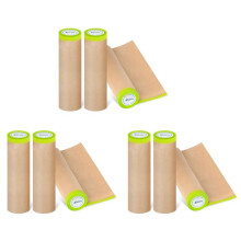 Pre-Taped Masking Paper for Painting, 18 Inchx50 Feet Paint Masking Paper, Tape and Drape Painters Paper, (9 Rolls)