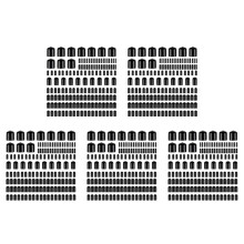 800Pcs Assorted Size Rubber End Caps, Flexible Screw Thread Protector Caps Round Vinyl Bolt Screw Cover Caps in 9 Size