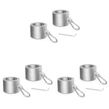 3 Pair Aluminum Alloy Flag Pole Rings 1In, 360 Degree Rotating Flag Mounting Rings for 0.75-1.02 Inch Diameter Flagpole