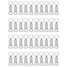 40 Pièces Sublimation Blanks Porte-Clés Ouvre-Bouteille en Métal Porte-Clés Vierges Cadeau pour Votre Petit Ami, Mari, Père