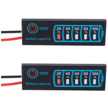2X LED Power Display Board Dc5-30V 12V 24V Power Indicator Lithium Loodzuur Batterij Algemeen Power Display