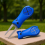 (Blue) Lawn Fork - Metal Head, Spring Design, Plastic Handle 2
