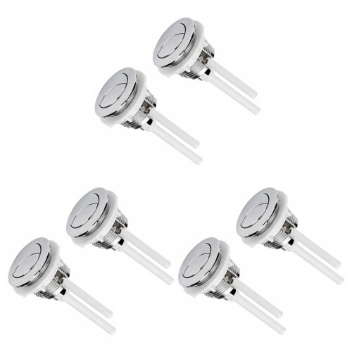 6PCS Toilet Flush Button Replaces 38mm Double-Button  Round Button Toilet Flush Button