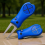 (Blue) Lawn Fork - Metal Head, Spring Design, Plastic Handle 6