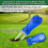 (Blue) Lawn Fork - Metal Head, Spring Design, Plastic Handle 9
