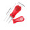 (red) Lawn Fork - Metal Head, Spring Design, Plastic Handle 12