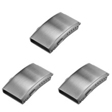 3X Watch Buckle Fold Safety Milled Clasp Replacement Stainless Steel Watchband Clasp , 20Mm