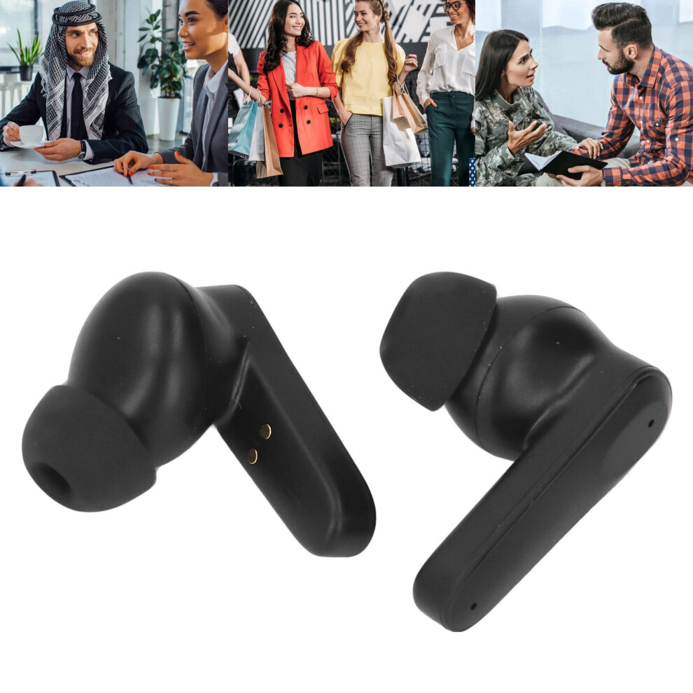 Real-Time Language Translation Earphones: Portable Stereo Sound Black 4951391050999
