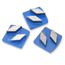 Diamond Grinding Shoes 3Pcs Blue Rhombus Teeth 30# Aggressive Cutting