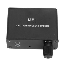 Electret Microphone Amp 0-20dB Gain Preamp for Condenser & Headphone ME1 3.5mm