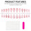 3D Butterfly Almond False Nails, 24Pcs 3
