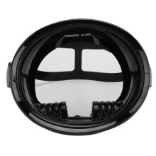 Universal Diving Goggles with Tempered Glass Lens 180 Panoramic View Black