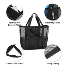 Strandtasche mit Großem Fassungsvermögen, Netz-Schwimmtasche, Multifunktionale Reisehandtasche, Strandtasche, Badeanzug-Aufbewahrungstasche B