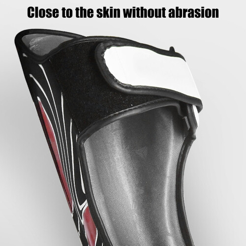 BN FIGHT Boxing Shin Guards with Ankle Fit Red
