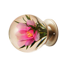 Unique Resin Dressers Knob Kitchen Cabinet Door-rose red azalea