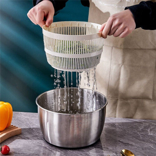 Salad Spinner Fruit Spinner Filter Home Kitchen Salad Spinner, Lettuce Spinner, Fruit Washer Black Liner 1
