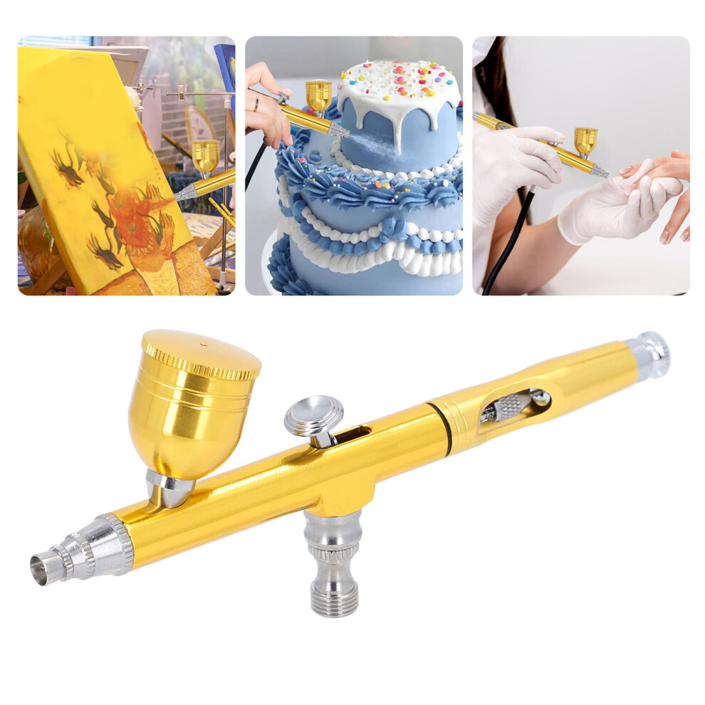 Gold 0.3Mm Nozzle Airbrush Set - 6Cc Cup, Aluminum & Copper 3311391054396