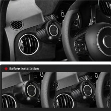 Real Hard Carbon Fiber Car Boost Gauge Sticker for 500 Abarth 595 695 LHD 2012-2025