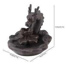 Ceramic Backflow Incense Burner 14.5x14x13.5cm with 10 Cones
