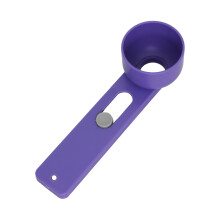 (Purple, Narrow handle) Coffee Protein Powder Spoon - Durable Plastic Funnel Design