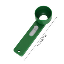 (Green, Narrow handle) Coffee Protein Powder Spoon - Durable Plastic Funnel Design