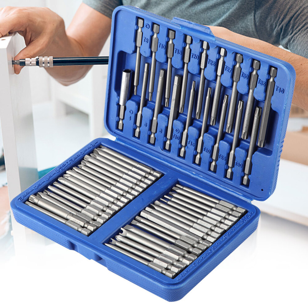 50 Piece Steel Screwdriver Bits Slot Cross Hex U