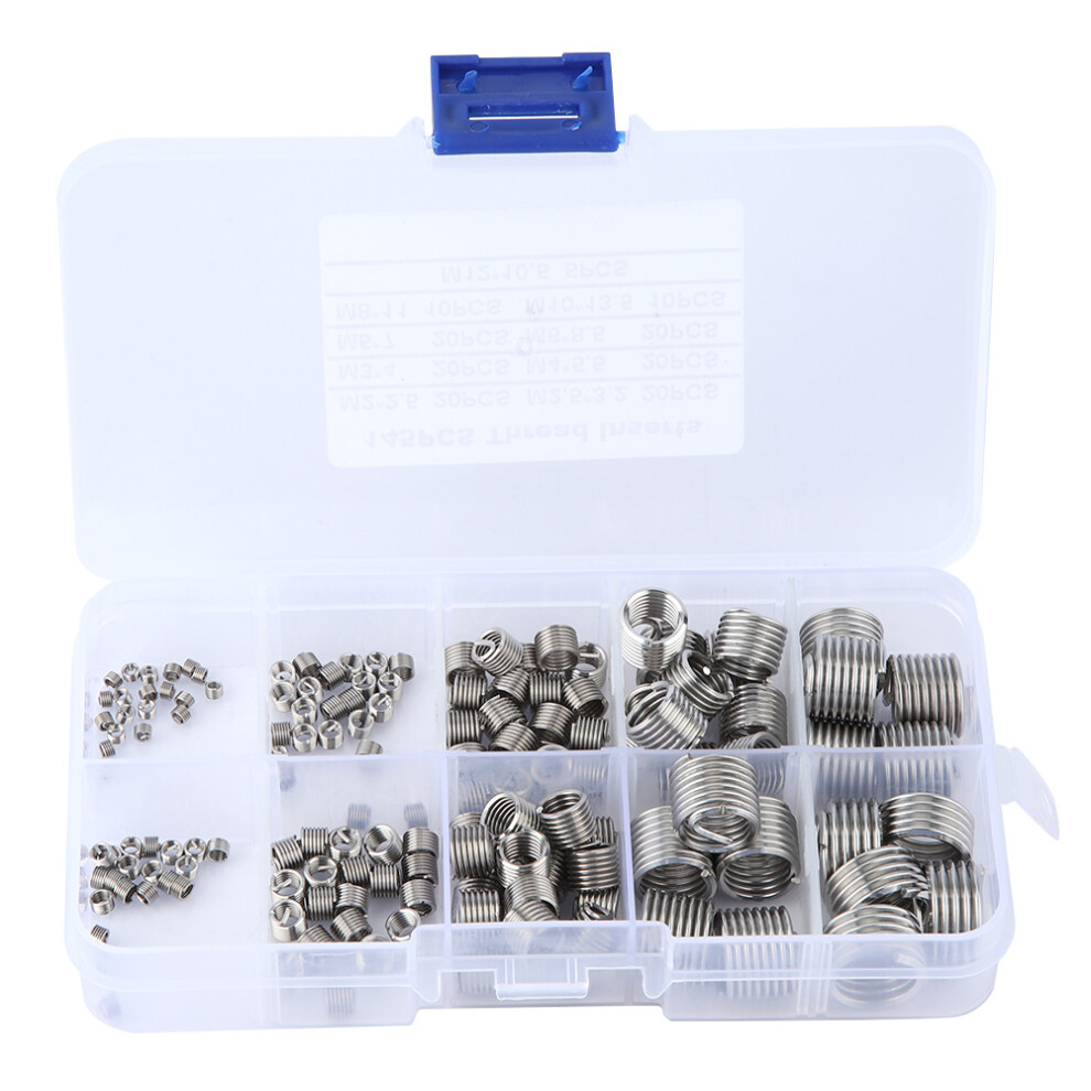 145Pcs Stainless Steel Wire Thread Repair Kit Set M2-M12 3161391579371