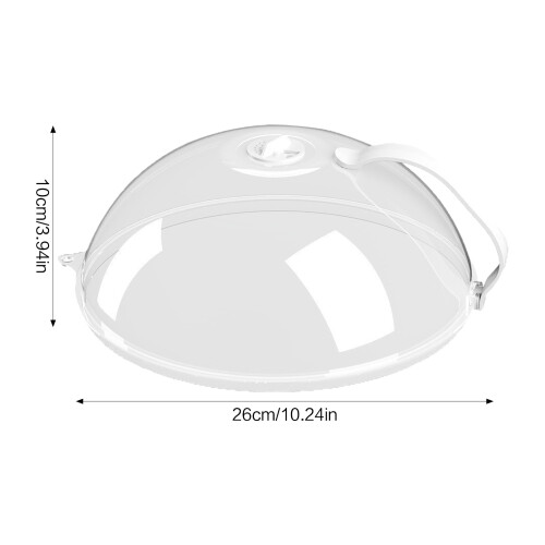 (White Handle) Microwave Splatter Cover with Handle - 50 Char 2