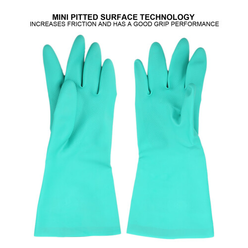Nitrile Rubber Gloves Model 278, Green, Reusable, 2L 2