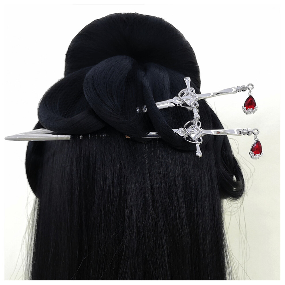 Creation-3C Silver ( Water Drop) Vintage Hair Fork With Tassel For Thick Hair