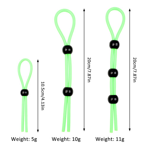 (Green 3 piece set) Locking Cock Ring for Couples - 50 Chars 1