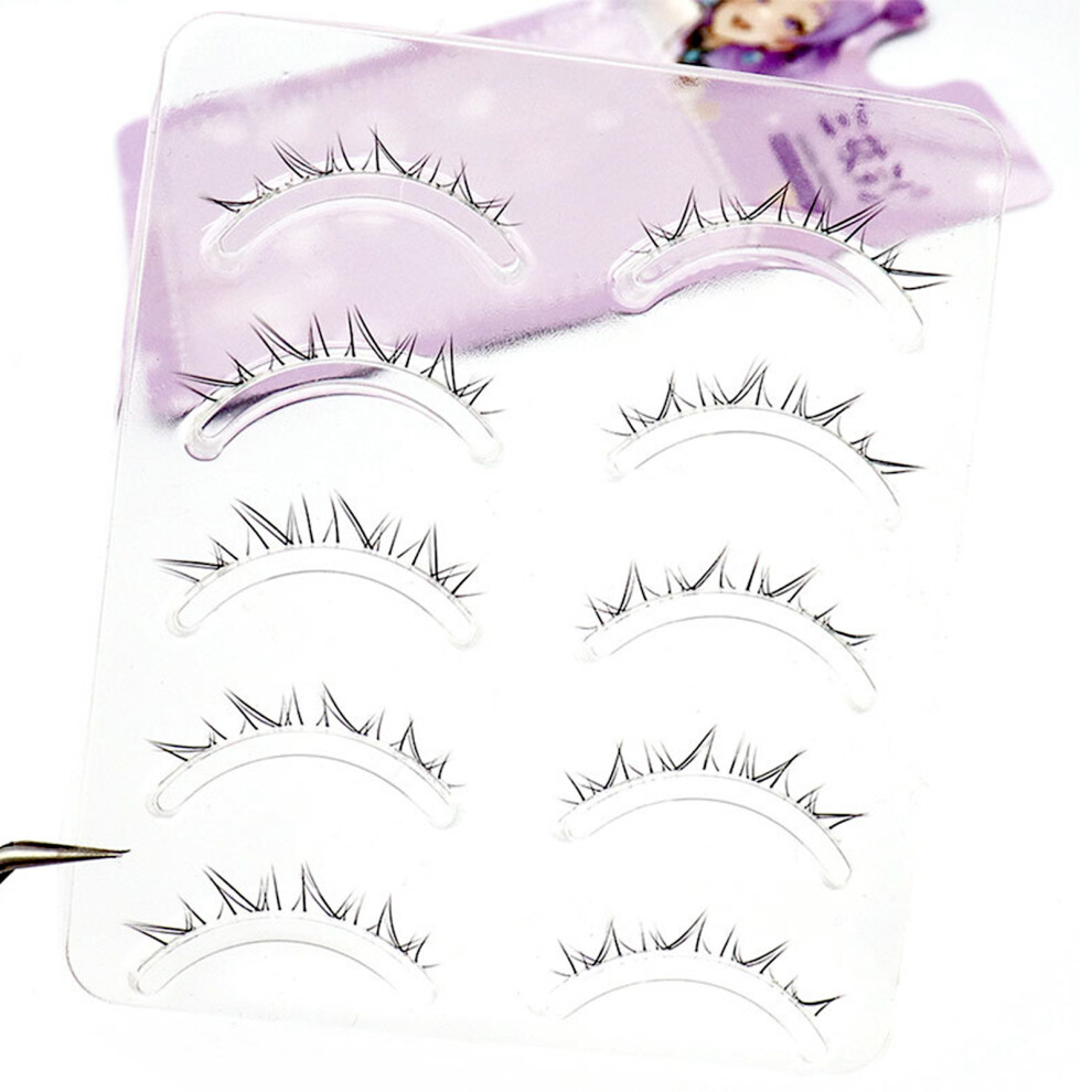 Dcph-Clothing Fluffy Wispy Lashes, Transparent Band, Diy Beauty