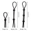(Black 3 piece set) Anneau de Verrouillage pour Couples - Ajustable 5
