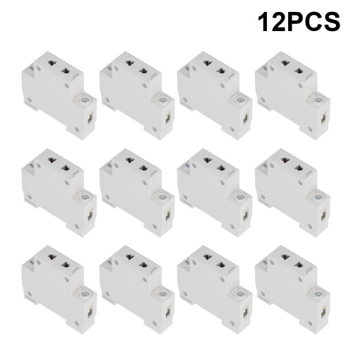 12Pcs Brass Power Socket Kit 250V 10-16A Din Rail Modular Outlet 1