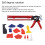 Caulking Gun Kit with Grout Scraper, Multi-Color, DIY Home Use 6