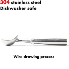 304 Stainless Steel Ice Cream Scoop, Ergonomically Designed Handle for Comfort,One-Piece Design Ice Cream Scoops