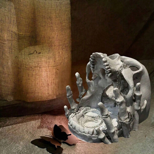 Gothic Skull Resin Rings Holder With Multifunctional Use As 1