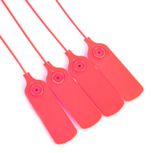 Kunststoff-Spanndrahtbinder 30cm, 100 Stück, selbstsperrend, für Koffer, Schuhe, Taschen, Rot