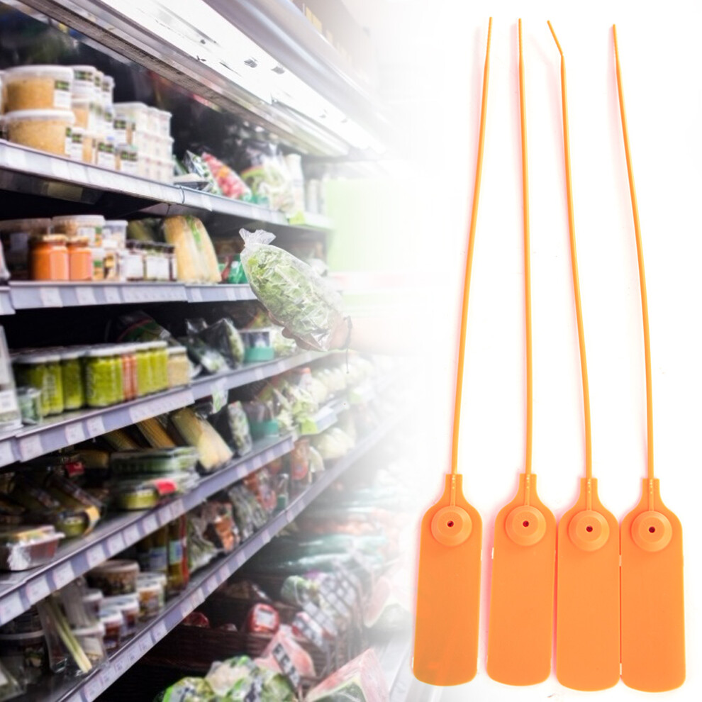 Orange 100Pcs 30Cm Plastic Zip Ties Self Locking For Suitcases & Bag Labels 3051391576572