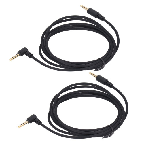 2pcs 1.5m 3.5mm Right Angle Audio Cable for BlackShark V2 Pro Gaming