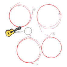 4Pcs Carbon Guitar Strings Set - 4-String Ukulele Red 0.590-0.830mm