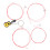 4Pcs Carbon Guitar Strings Set - 4-String Ukulele Red 0.590-0.830mm 1