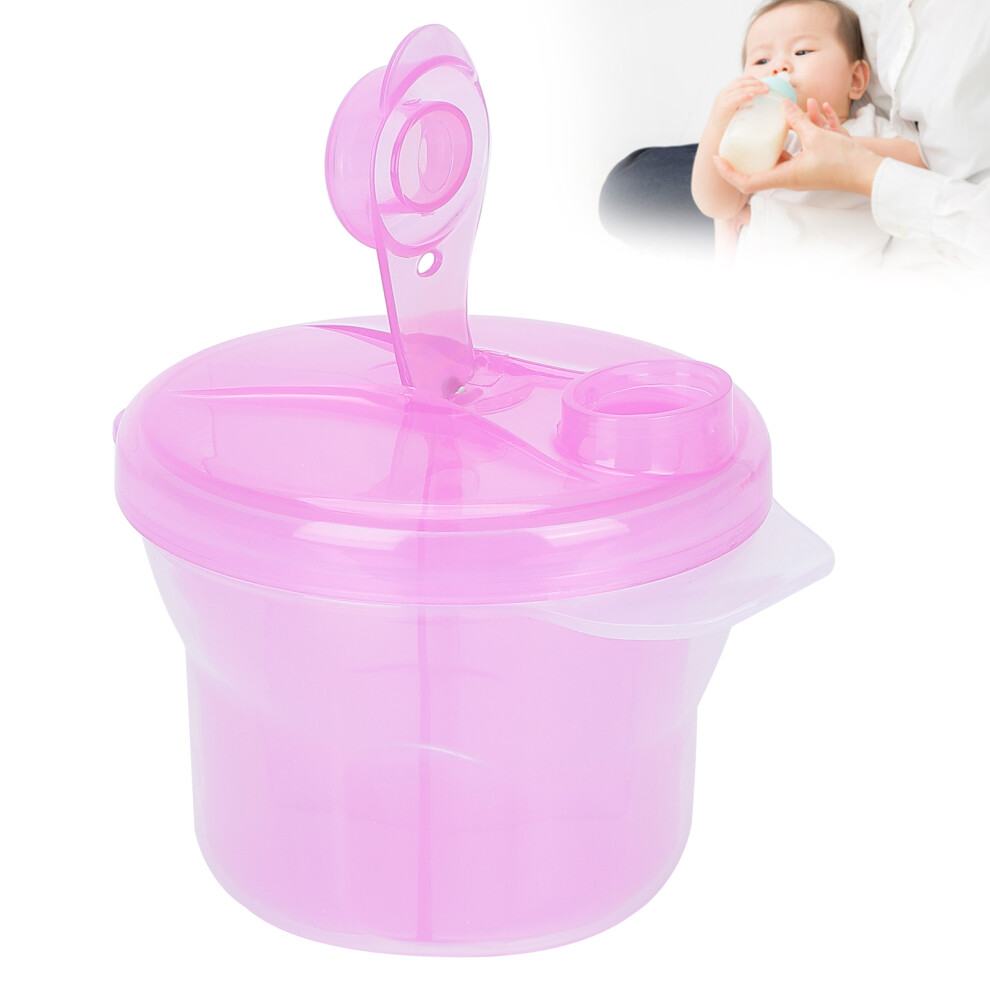Baby Milk Powder Dispenser Detachable Feeding Storage Container 300Ml Pink