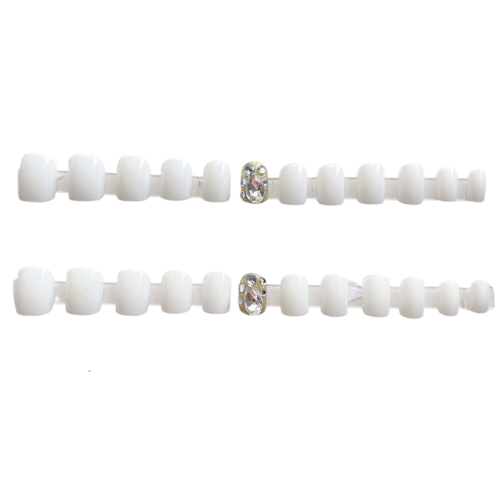 Creation-3C (Jelly Glue Model) Sparkling Rhinestone False Nails For Diy Manicure