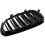 2 Pair Gloss Black Front Kidney Grill Double Slat Double  Grille for  E60 E61 5 Series 2003-2010 Coupe 5