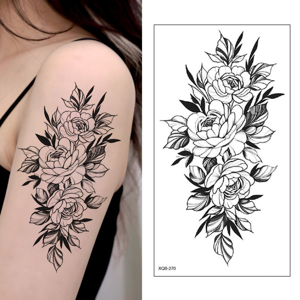 Creation-3C (Xqb270) Flower Arm Tattoo Stickers For Women
