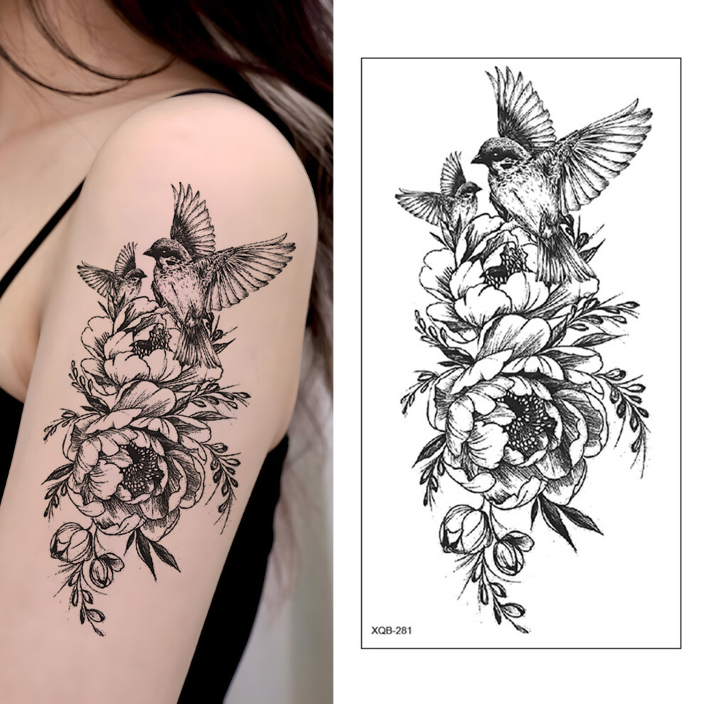 Creation-3C (Xqb281) Flower Arm Tattoo Stickers For Women